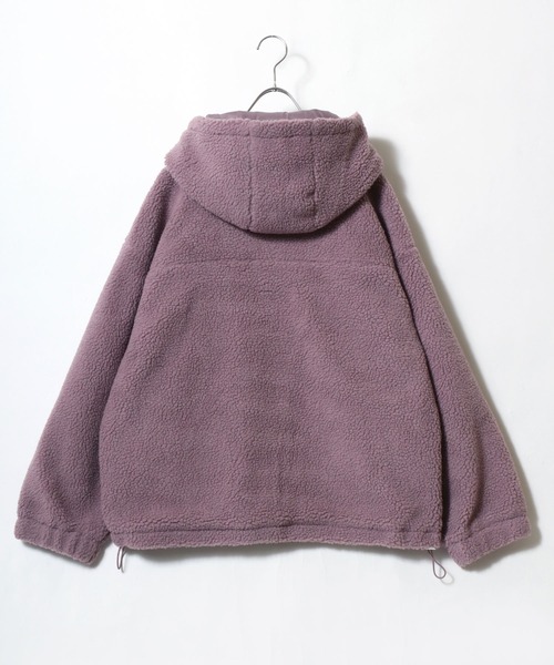 CONVERSE(コンバース)の「CONVERSE white(コンバース ホワイト)ボアフリース スタンドネックフードブルゾンジャケット レディース(ブルゾン・レディース・ピンク/アイボリー/ブラック/モカ・L/M)」の12枚目の写真