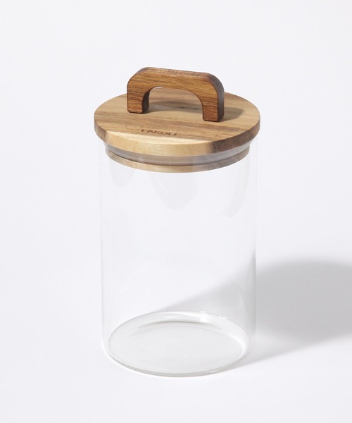 ウッドロングガラスキャニスター[1000ml] / 590775（キッチン収納