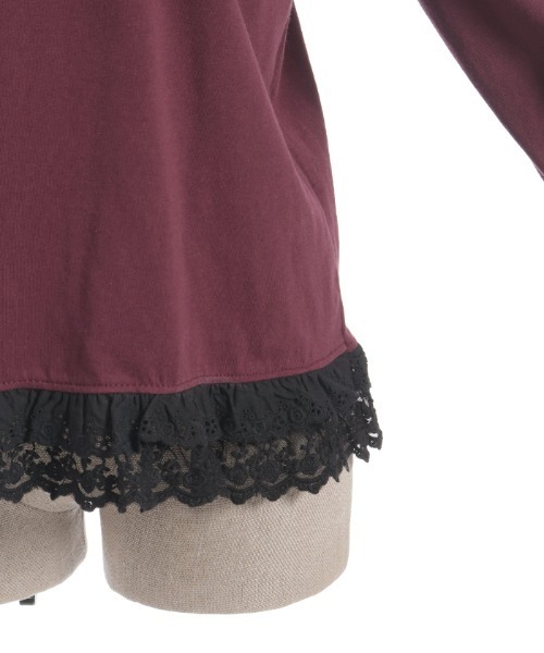 axes femme POETIQUE（アクシーズファムポエティック）の「くまボア刺繍裾レースＴシャツ（Tシャツ/カットソー・レディース・イエロー/サックスブルー/ワイン・MEDIUM）」の17枚目の写真