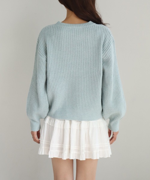 U.S. POLO ASSN.(ユーエスポロアッスン)の「【U.S. POLO ASSN./ユーエスポロアッスン】ロゴ刺繍 クルーネック ラメニット セーター(ニット/セーター・レディース・アイボリー/グリーン/グレー・L/LL/M)」の5枚目の写真