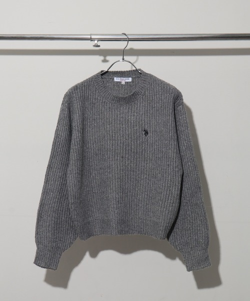 U.S. POLO ASSN.(ユーエスポロアッスン)の「【U.S. POLO ASSN./ユーエスポロアッスン】ロゴ刺繍 クルーネック ラメニット セーター(ニット/セーター・レディース・アイボリー/グリーン/グレー・L/LL/M)」の10枚目の写真