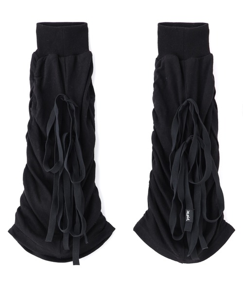 X-girl（エックスガール）の「GATHERED LACE UP LEG WARMER（レッグウォーマー・レディース・ホワイト/ブラック・ONE SIZE）」の8枚目の写真
