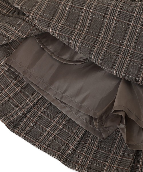 Amourire girl（アムリールガール）の「インパンツ付 チェックプリーツミニスカート（スカート・キッズ・ブラック/ブラウン・140cm/150cm/160cm/130cm）」の16枚目の写真