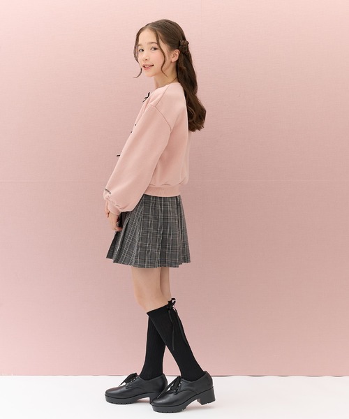 Amourire girl（アムリールガール）の「インパンツ付 チェックプリーツミニスカート（スカート・キッズ・ブラック/ブラウン・140cm/150cm/160cm/130cm）」の13枚目の写真