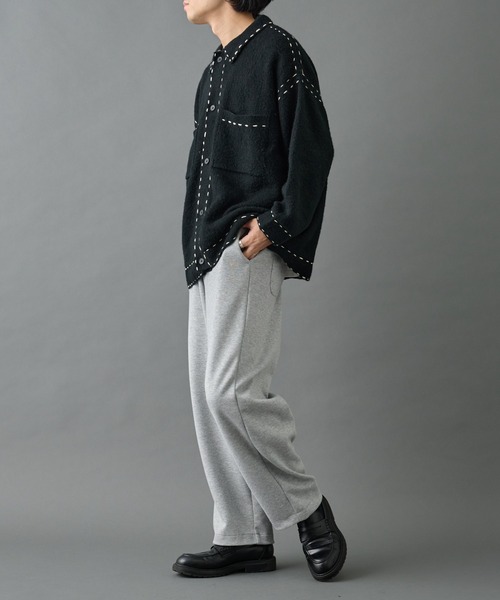 COLONY 2139（コロニートゥーワンスリーナイン）の「モヘアライクハンドステッチ襟付きカーディガン（カーディガン/ボレロ・メンズ・グレー/ブラック/ネイビー・MEDIUM/LARGE）」の20枚目の写真