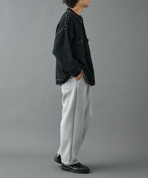 COLONY 2139（コロニートゥーワンスリーナイン）の「モヘアライクハンドステッチ襟付きカーディガン（カーディガン/ボレロ・メンズ・グレー/ブラック/ネイビー・MEDIUM/LARGE）」の21枚目の写真