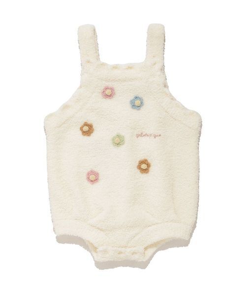 gelato pique(ジェラートピケ)の「【ラッピング済み】【BABY】ベビモコフラワーロンパース&レッグウォーマーSET(ベビーギフト・キッズ・オフホワイト・80)」の3枚目の写真