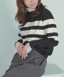 H.TOKYO（エイチトウキョウ）の「【定番柄】太幅ボーダー柄 クルーネックニット（ニット/セーター）」