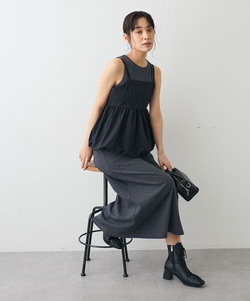 CRAFT STANDARD BOUTIQUE(クラフトスタンダードブティック)の「2点セット/リブレイヤードワンピース(ワンピース・レディース・グレー系その他2/ブラウン・FREE)」の20枚目の写真