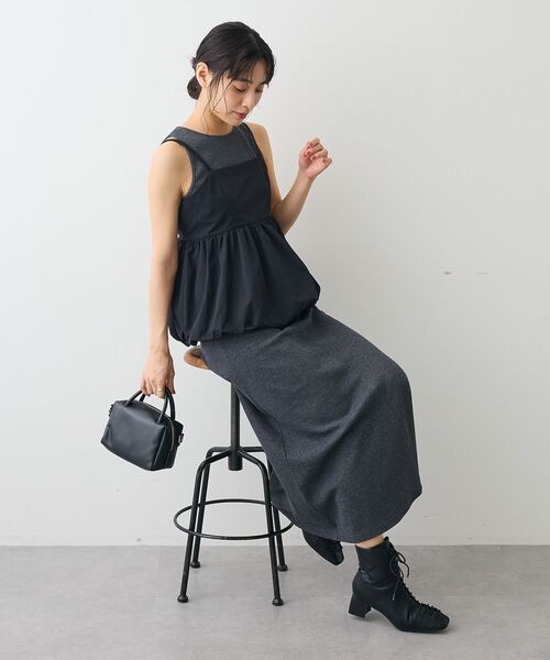 CRAFT STANDARD BOUTIQUE(クラフトスタンダードブティック)の「2点セット/リブレイヤードワンピース(ワンピース・レディース・グレー系その他2/ブラウン・FREE)」の19枚目の写真