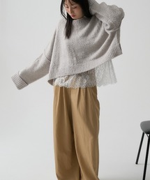 ワイドスリーブ ブークレニットプルオーバー