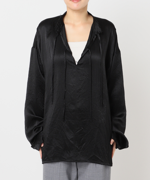 CITYSHOP（シティーショップ）の「ACETATE V-NOTCH ブラウス（シャツ