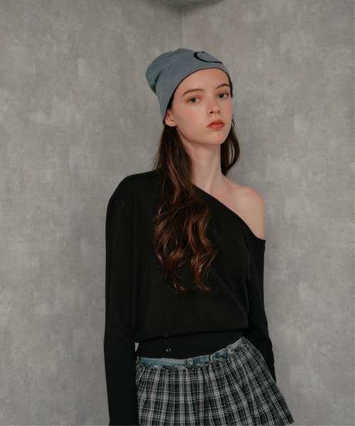 ALAND(エーランド)の「【UNISEX】ALAND/ショートロゴビーニー(ニットキャップ/ビーニー・レディース・ブラック/グレー/オフホワイト・FREE)」の8枚目の写真