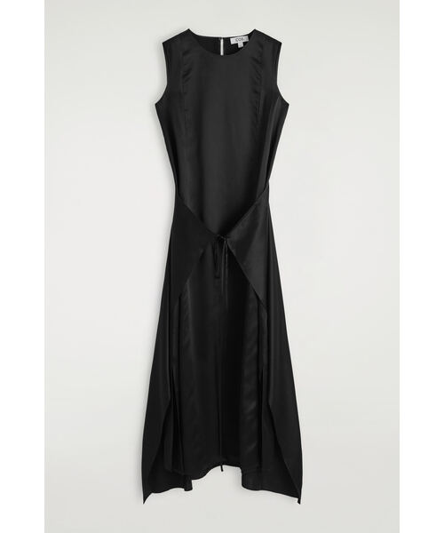 COS（コス）の「ラップフロントシルクマキシドレス（ワンピース・レディース・ブラック・38/36/34/32）」の5枚目の写真