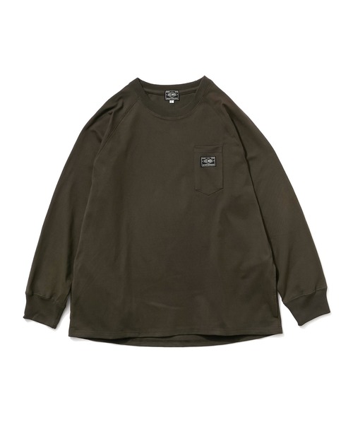 BIG MIKE(ビッグマイク)の「BIG MIKE 10オンス スリー ポケット L/S TEE(Tシャツ/カットソー・メンズ・アッシュグレー/モスグリーン/スミクロ・X-LARGE/MEDIUM/LARGE)」の7枚目の写真