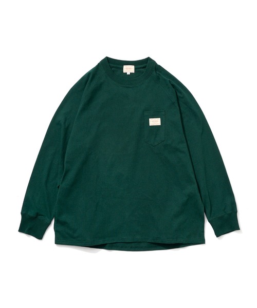 BIG MIKE(ビッグマイク)の「BIG MIKE 10オンス スリー ポケット L/S TEE(Tシャツ/カットソー・メンズ・アッシュグレー/モスグリーン/スミクロ・X-LARGE/MEDIUM/LARGE)」の11枚目の写真