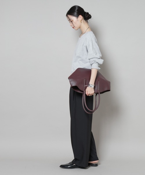 NANO universe（ナノユニバース）の「ワンタックセンタープレスストレートパンツ(セットアップ可)（スラックス・レディース・ブラウン/ベージュ/ブラック・FREE）」の10枚目の写真