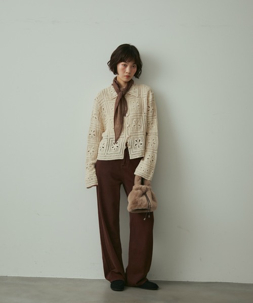 full/fill.（フルフィル）の「flower crochet shirt / フラワー