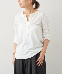 Deuxieme Classe（ドゥーズィエムクラス）の「COTTON SLAB HENRY Tシャツ（Tシャツ/カットソー・レディース）」