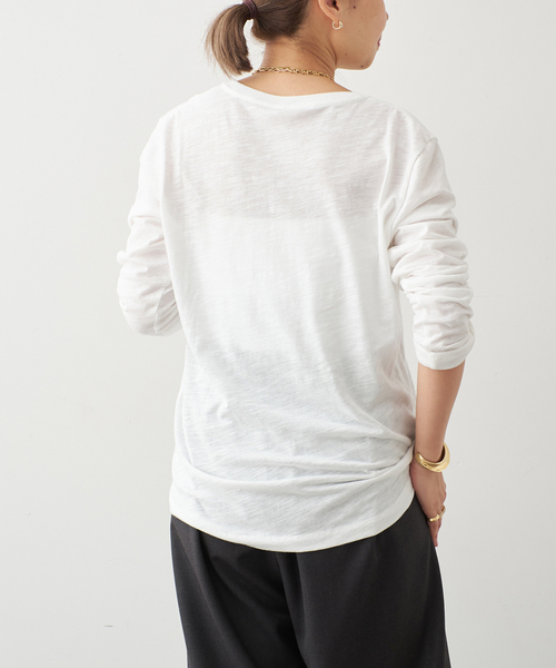 COTTON SLAB HENRY Tシャツ（Tシャツ/カットソー）｜Deuxieme Classe