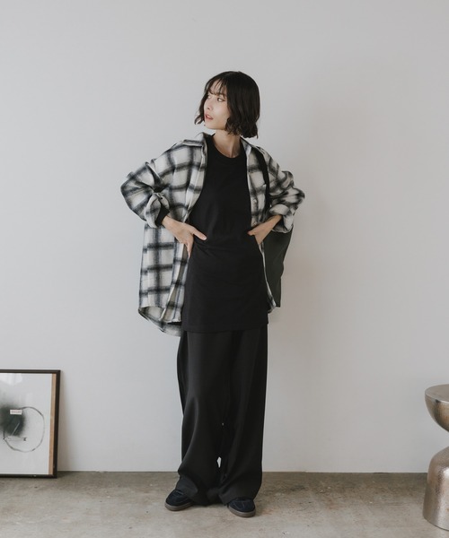 AO2（アオズ）の「起毛オンブレチェックシャツ（シャツ/ブラウス・レディース・イエロー/ネイビー/ホワイト/レッド/グリーン・FREE）」の13枚目の写真