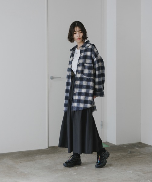 AO2（アオズ）の「起毛オンブレチェックシャツ（シャツ/ブラウス・レディース・イエロー/ネイビー/ホワイト/レッド/グリーン・FREE）」の7枚目の写真