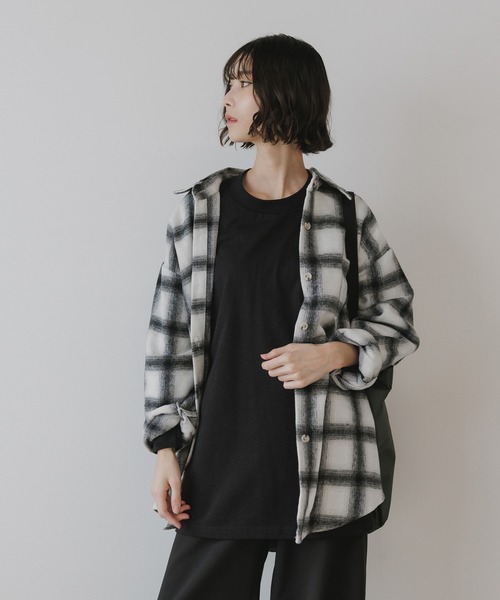 AO2（アオズ）の「起毛オンブレチェックシャツ（シャツ/ブラウス・レディース・イエロー/ネイビー/ホワイト/レッド/グリーン・FREE）」の6枚目の写真