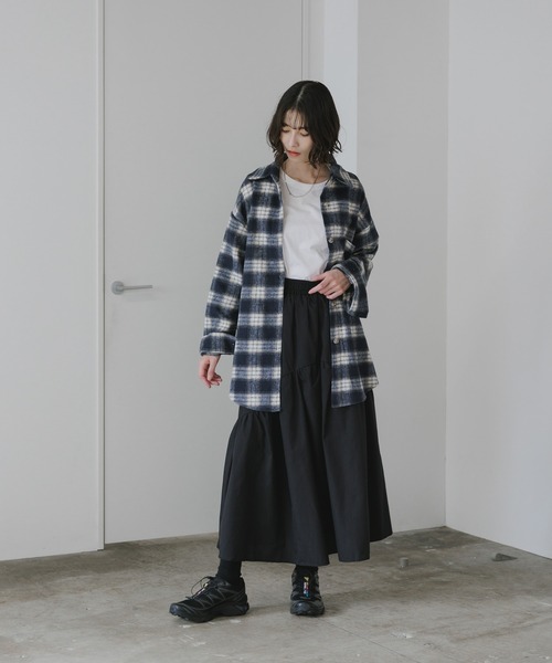 AO2（アオズ）の「起毛オンブレチェックシャツ（シャツ/ブラウス・レディース・イエロー/ネイビー/ホワイト/レッド/グリーン・FREE）」の8枚目の写真