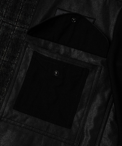 JUNYA WATANABE MAN(ジュンヤワタナベマン)の「「FILSON」WーNAME WOOL TWEED CHECK COAT(ミリタリージャケット・メンズ・ブラック×レッド・XS/S/M/L)」の4枚目の写真