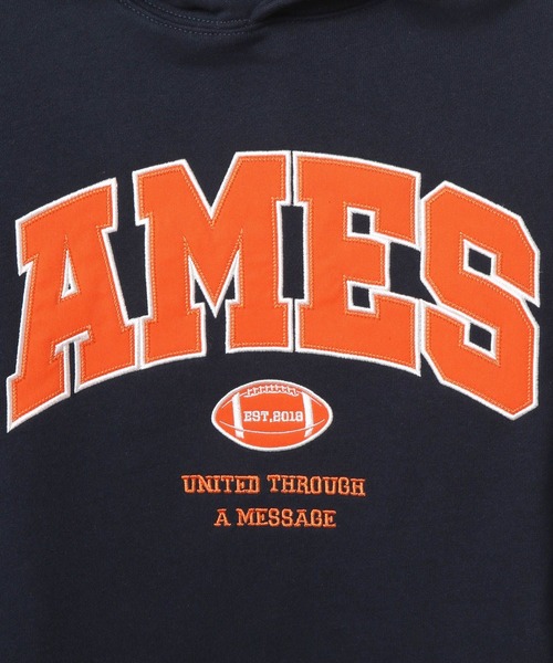 AMESWORLDWIDE（アメスワールドワイド）の「AMES WORLDWIDE／ベーシックアップリケフーディー（パーカー・レディース・グレー/ナチュラル/ネイビー・SMALL）」の12枚目の写真