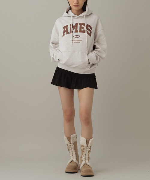 AMESWORLDWIDE（アメスワールドワイド）の「AMES WORLDWIDE／ベーシックアップリケフーディー（パーカー・レディース・グレー/ナチュラル/ネイビー・SMALL）」の21枚目の写真