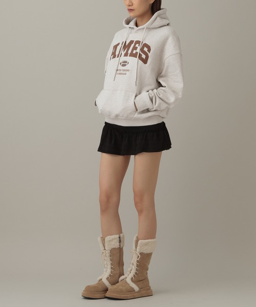 AMESWORLDWIDE（アメスワールドワイド）の「AMES WORLDWIDE／ベーシックアップリケフーディー（パーカー・レディース・グレー/ナチュラル/ネイビー・SMALL）」の22枚目の写真