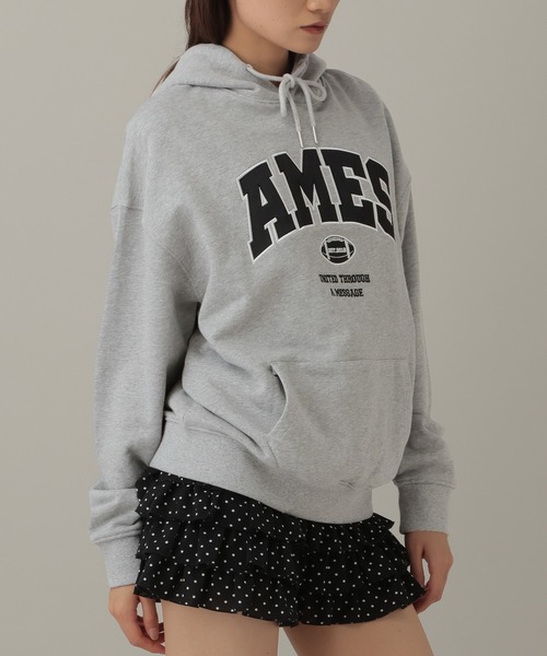AMESWORLDWIDE（アメスワールドワイド）の「AMES WORLDWIDE／ベーシックアップリケフーディー（パーカー・レディース・グレー/ナチュラル/ネイビー・SMALL）」の16枚目の写真