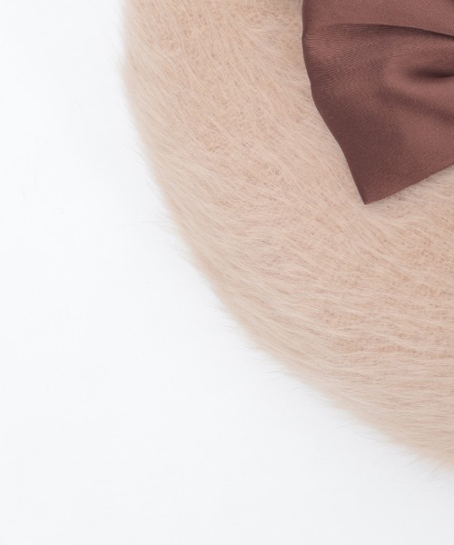 axes femme（アクシーズファム）の「パール付きリボンファーベレー（ハンチング/ベレー帽・レディース・キナリ/ベージュ/グレー・FREE）」の8枚目の写真