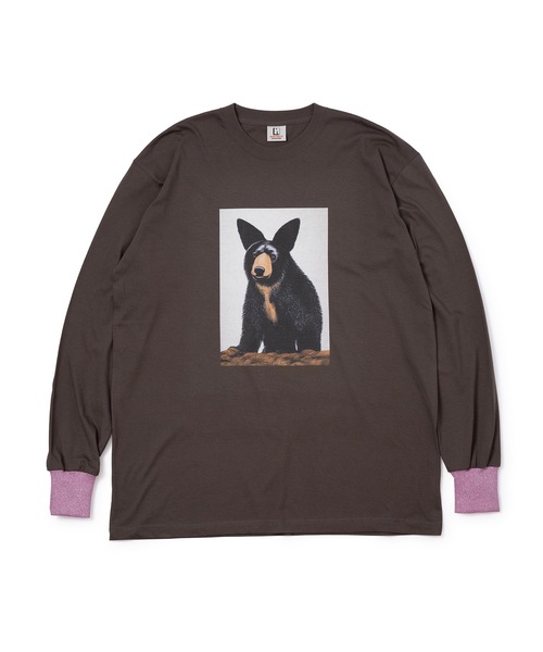 NON TOKYO（ノントーキョー）の「PRINT L/S T-SHIRT(BEAR)（Tシャツ/カットソー・レディース・ブラウン/ホワイト/ブラック・2/1）」の3枚目の写真