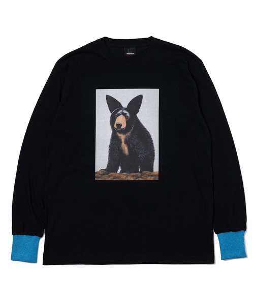 NON TOKYO（ノントーキョー）の「PRINT L/S T-SHIRT(BEAR)（Tシャツ/カットソー・レディース・ブラウン/ホワイト/ブラック・2/1）」の7枚目の写真