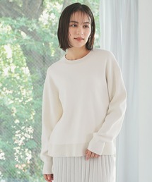 裾スリット入りニット