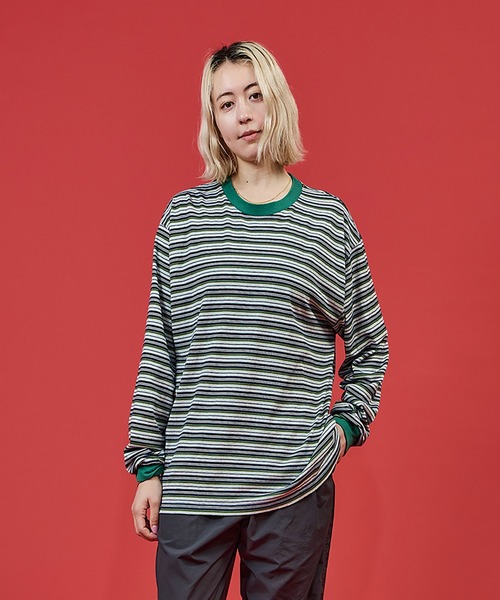 L/S STRIPE TEE / ロングスリーブ ストライプ ティー（Tシャツ