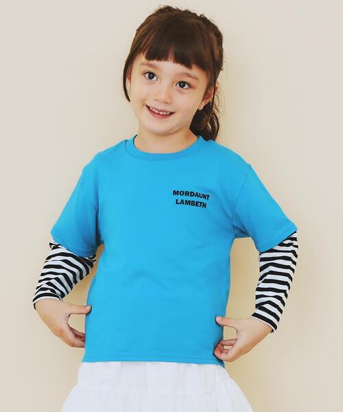 THE SHOP TK （ザ ショップ ティーケー ）の「【110－160】レイヤード風デニムアップリケロンTee（Tシャツ/カットソー・キッズ・スミクロ/ブラック/アイボリー/ブルー・14/13/12/11/16/15 ）」の10枚目の写真