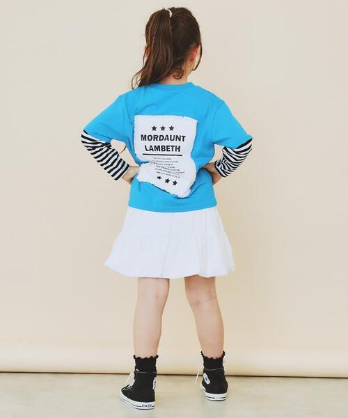 THE SHOP TK （ザ ショップ ティーケー ）の「【110－160】レイヤード風デニムアップリケロンTee（Tシャツ/カットソー・キッズ・スミクロ/ブラック/アイボリー/ブルー・14/13/12/11/16/15 ）」の13枚目の写真