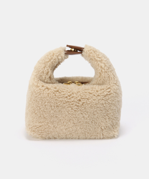 La TOTALITE（ラトータリテ）の「SINBONO/シンボノ エコファーミニバッグ（ショルダーバッグ・レディース・ベージュ・FREE）」の4枚目の写真