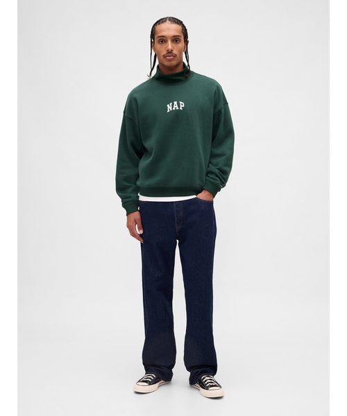 GAP(ギャップ)の「ヴィンテージソフト NAPロゴ モックネック スウェットシャツ(スウェット・メンズ・グリーン/レッド/アイボリー・XS/S/M/L/XL)」の8枚目の写真