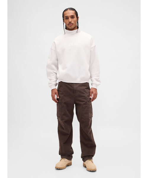 GAP(ギャップ)の「ヴィンテージソフト NAPロゴ モックネック スウェットシャツ(スウェット・メンズ・グリーン/レッド/アイボリー・XS/S/M/L/XL)」の10枚目の写真