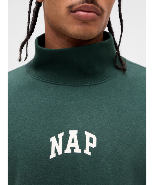 GAP(ギャップ)の「ヴィンテージソフト NAPロゴ モックネック スウェットシャツ(スウェット・メンズ・グリーン/レッド/アイボリー・XS/S/M/L/XL)」の14枚目の写真