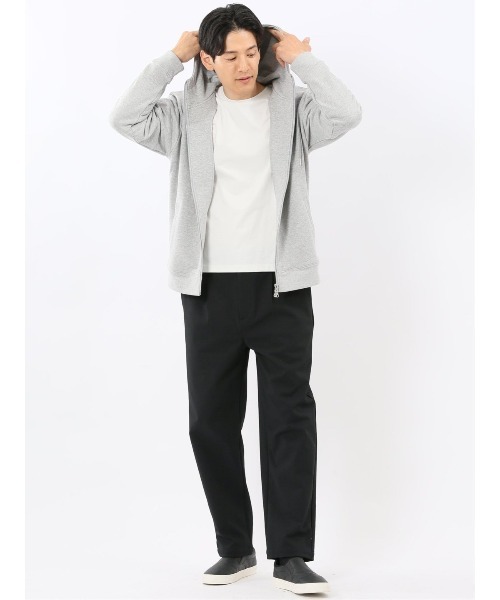 TAKA-Q（タカキュー）の「【スエット 綿100%】タカキュー コットン裏毛 フルZIPパーカー（パーカー・メンズ・ブラック/グレー系その他2・LARGE/MEDIUM/X-LARGE）」の8枚目の写真