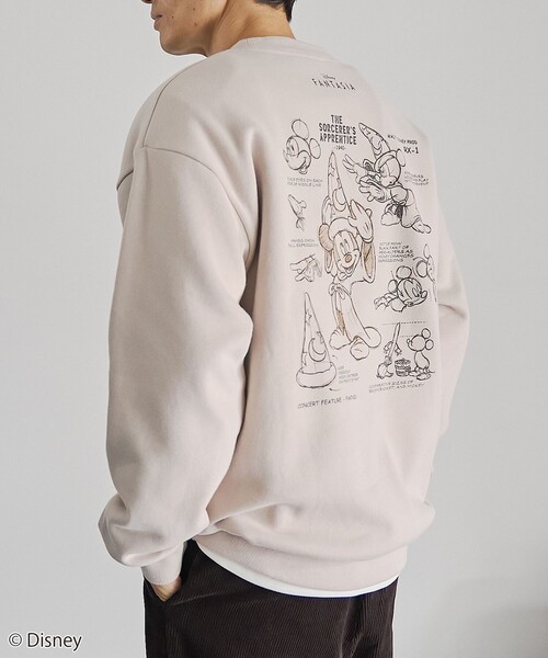Disney（ディズニー）の「『FANTASIA（ファンタジア）』ヴィンテージライクスウェット（スウェット・メンズ・ダークグレー/ロイヤルブルー/ナチュラル・S/M/L/XL）」の9枚目の写真