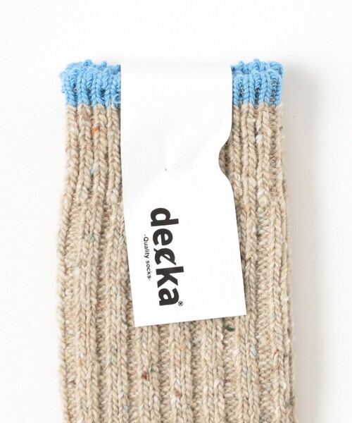 B:MING by BEAMS（ビーミングバイビームス）の「【別注】decka quality socks / ネップ ソックス（ソックス/靴下・メンズ・ナチュラル/レッド系その他7/ブラック系その他4・ONE SIZE）」の4枚目の写真