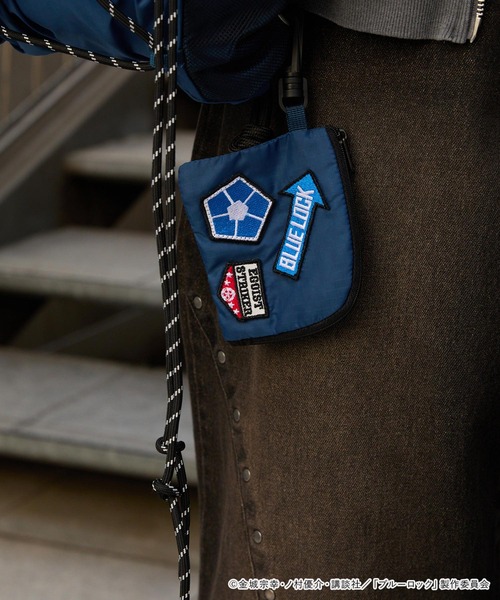 MONO-MART（モノマート）の「【ブルーロック】別注 ポーチ付き ドローコード ナップサック（バックパック/リュック・レディース・ブラック/ブルー/グレー・FREE）」の12枚目の写真