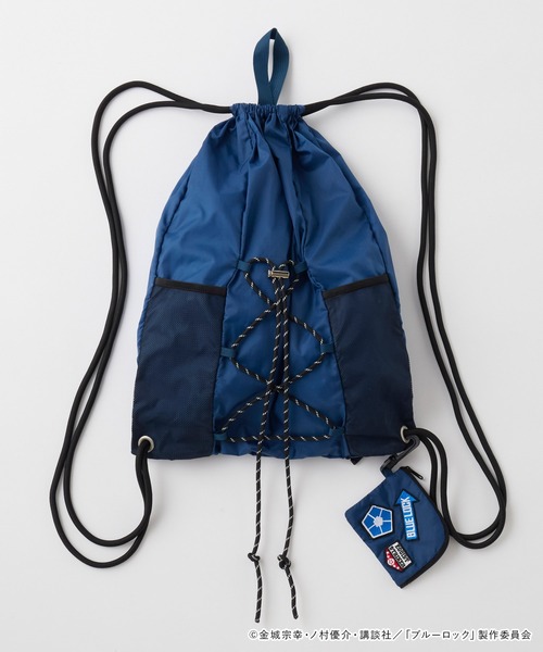 ブルーロック】別注 ポーチ付き ドローコード ナップサック MONO-MART