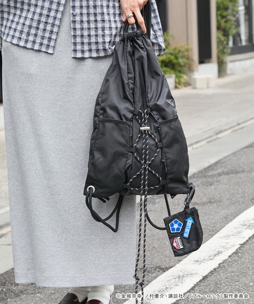 ブルーロック】別注 ポーチ付き ドローコード ナップサック MONO-MART